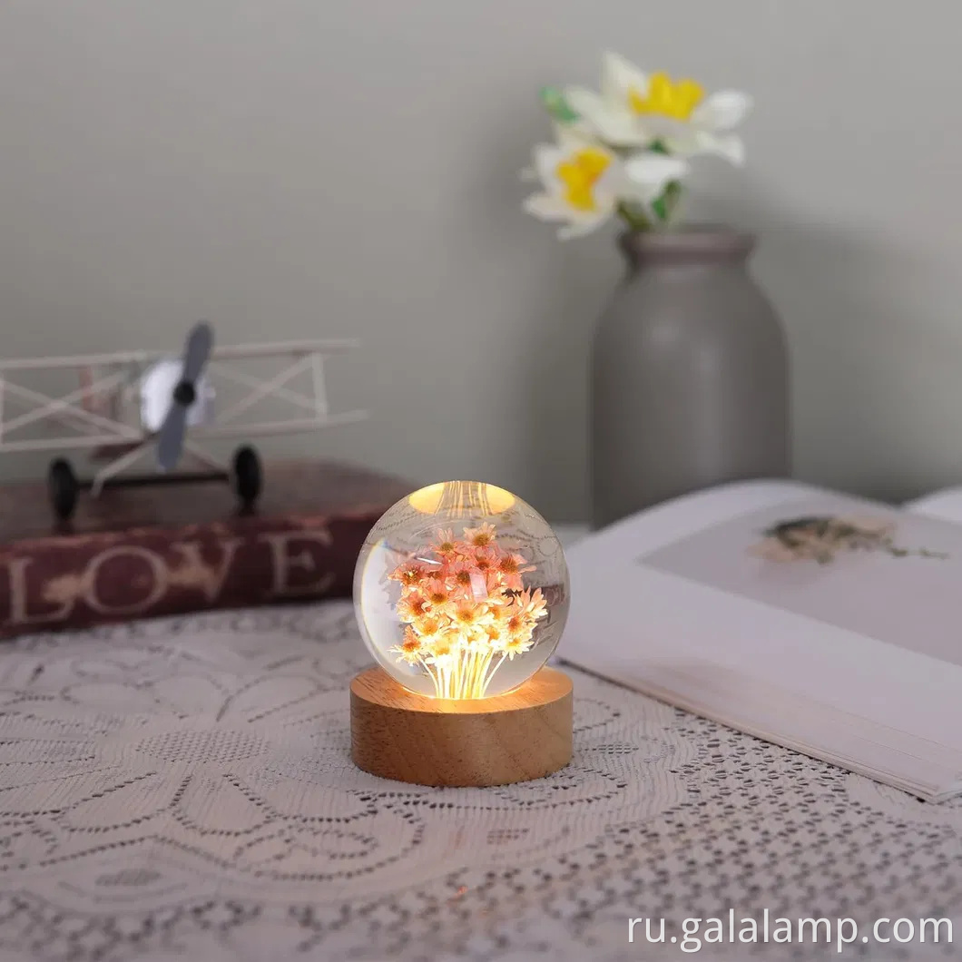 Вечный цветочный ночной свет, подарок, который никогда не увядает